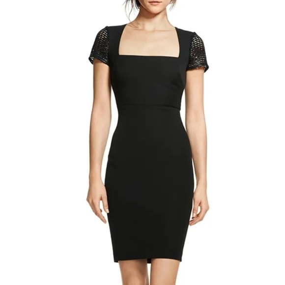 Roland Mouret for Banana Republic Edgy Black Pencil Dress - Picture 2 of 10